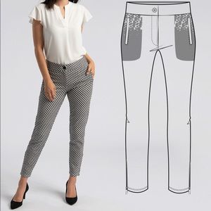 Betabrand Cigarette Pants in “Catstooth!”
